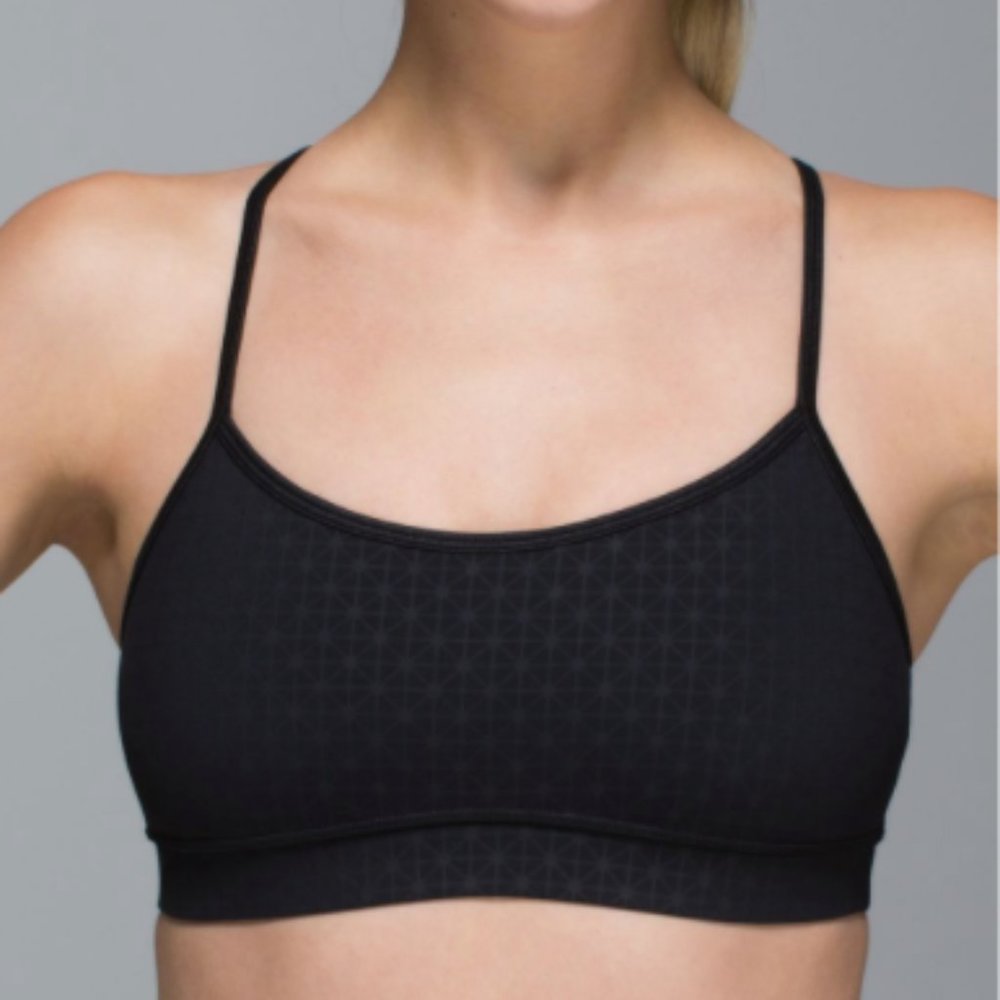 Lululemon Flow Y Bra ~ Tri Geo Black ~